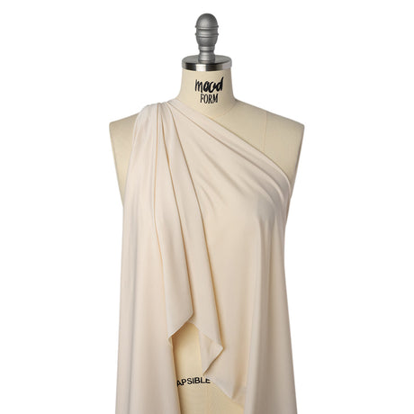 Stretch Polyester Jersey - Rose Cream - Famous Australian Designer Deadstock