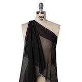Silk Chiffon - Black - Famous Australian Designer Deadstock