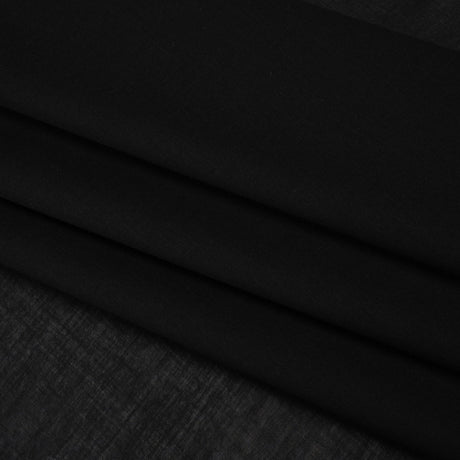 Cotton Voile Lining - Black - Famous Australian Designer Deadstock
