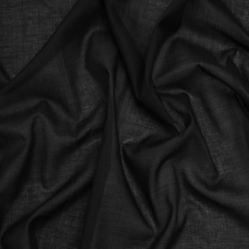 Cotton Voile Lining - Black - Famous Australian Designer Deadstock