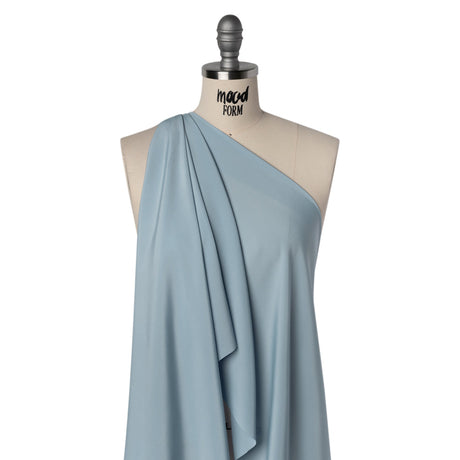 Polyester Crepe de Chine - Sky Blue - Famous Australian Designer Deadstock