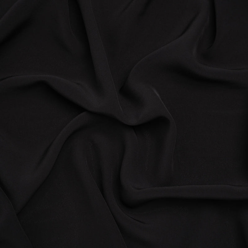Viscose Crepe de Chine - Black - Famous Australian Designer Deadstock