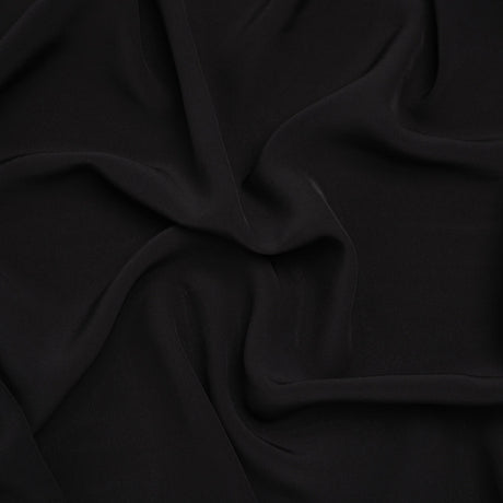 Viscose Crepe de Chine - Black - Famous Australian Designer Deadstock