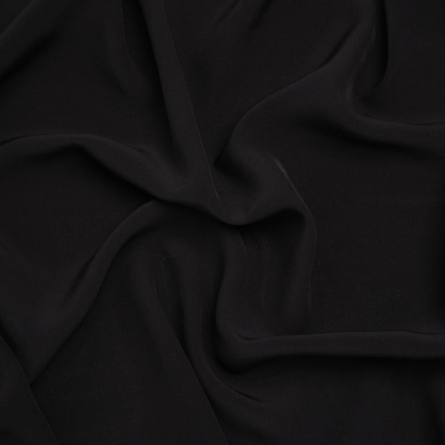 Viscose Crepe de Chine - Black - Famous Australian Designer Deadstock
