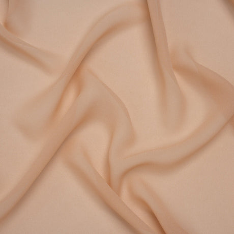 Viscose Georgette - Apricot Tan - Famous Australian Designer Deadstock