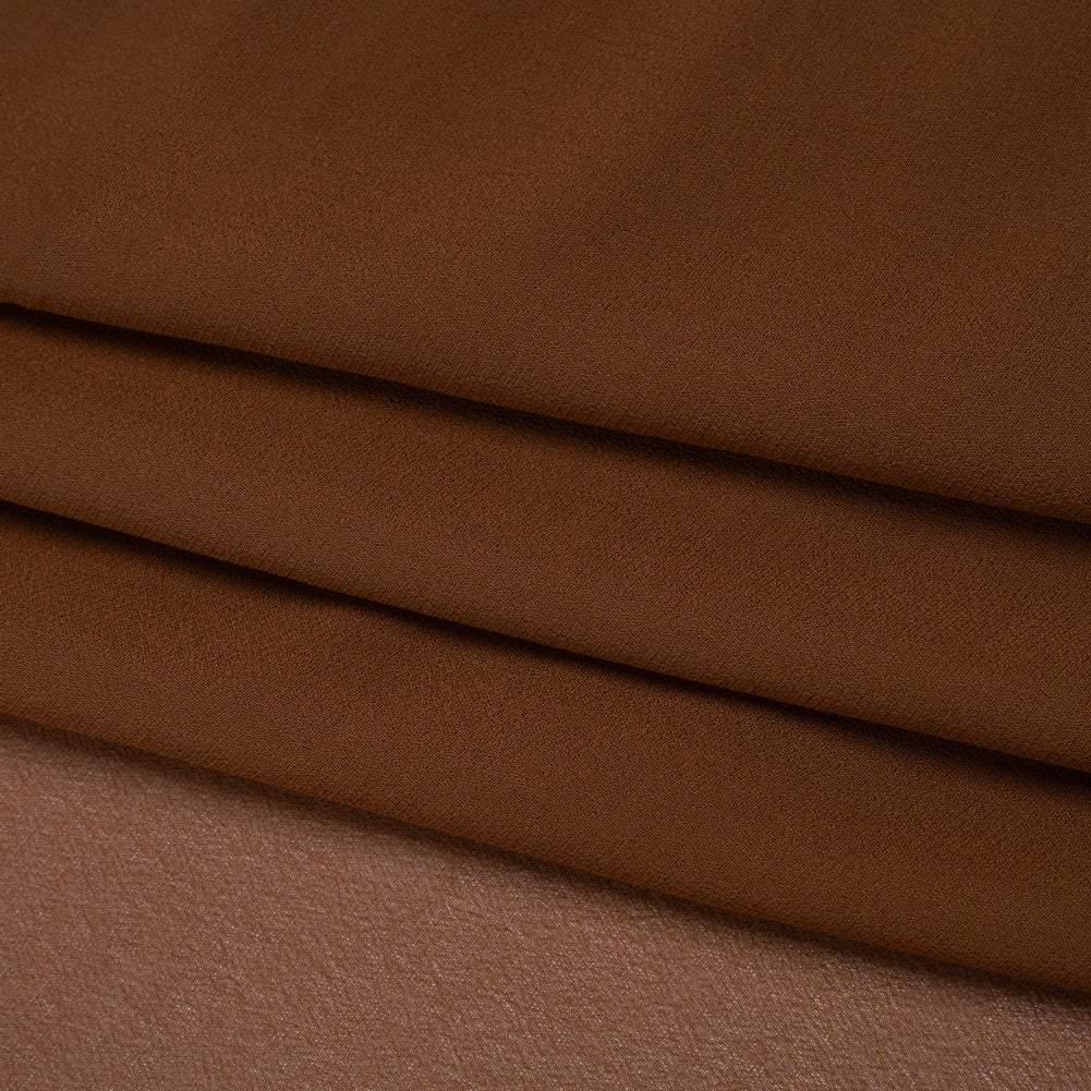 Viscose Georgette - Brown - Famous Australian Designer Deadstock