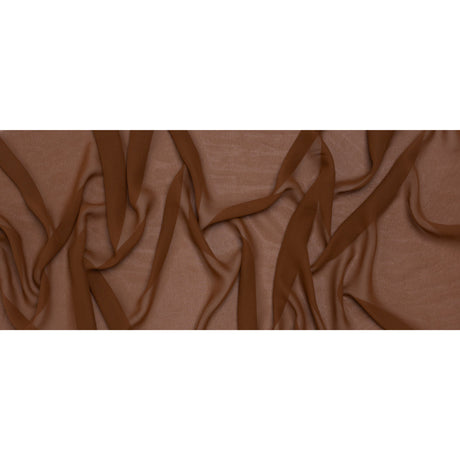 Viscose Georgette - Brown - Famous Australian Designer Deadstock