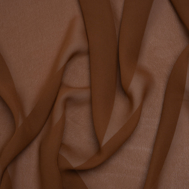 Viscose Georgette - Brown - Famous Australian Designer Deadstock