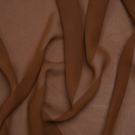 Viscose Georgette - Brown - Famous Australian Designer Deadstock