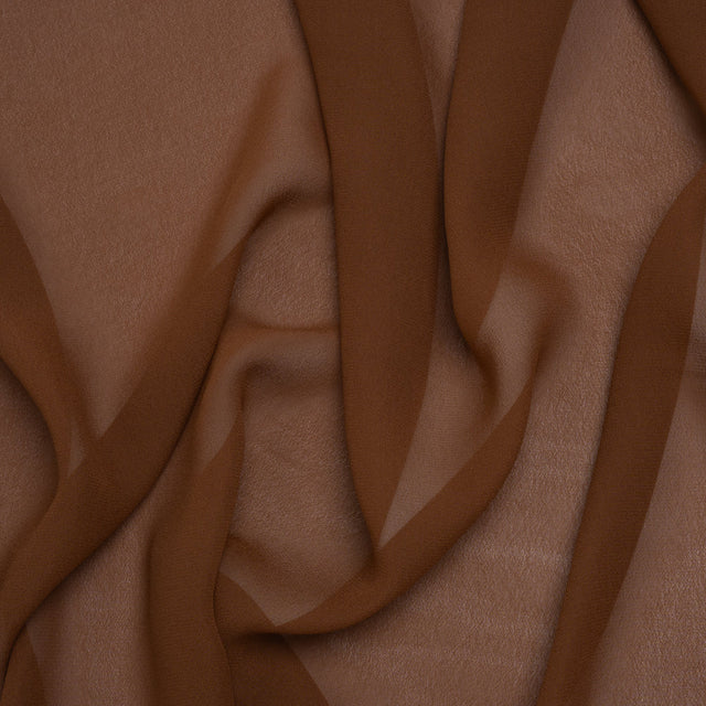 Viscose Georgette - Brown - Famous Australian Designer Deadstock