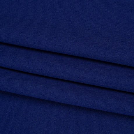 Stretch Polyester Crepe Double Knit - Mazarine Blue - Designer Deadstock