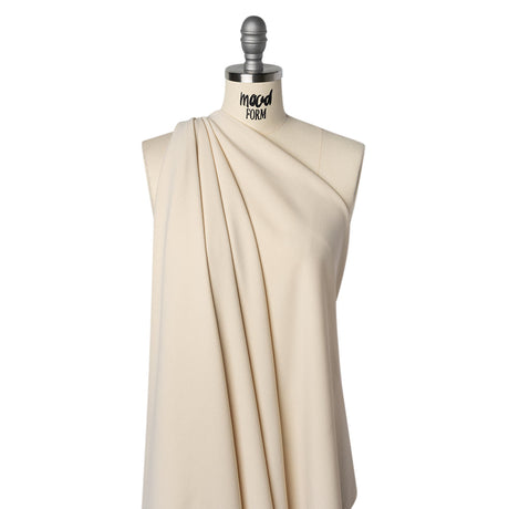 Stretch Polyester Crepe Double Knit - Horn - Designer Deadstock