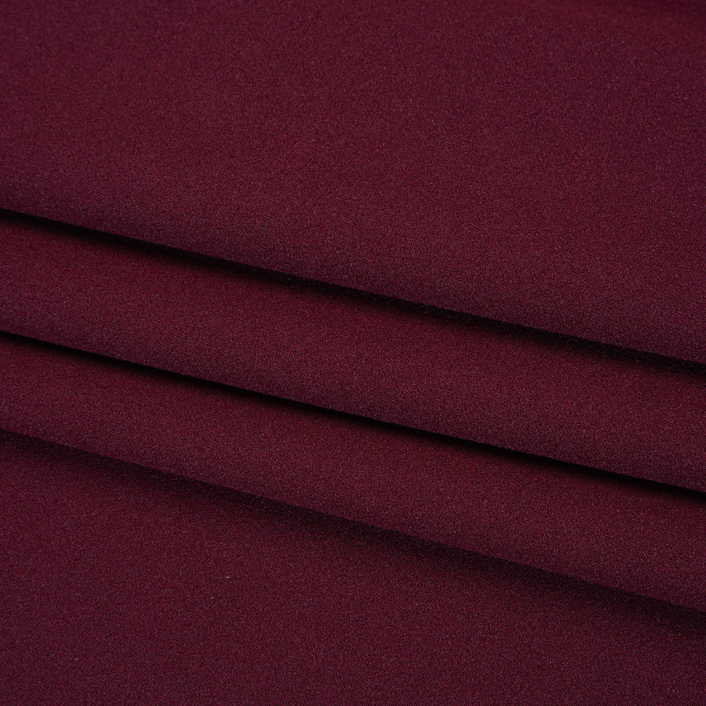 Stretch Polyester Crepe Double Knit - Jeweled Wine - Designer Deadstock