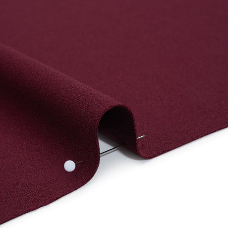 Stretch Polyester Crepe Double Knit - Jeweled Wine - Designer Deadstock