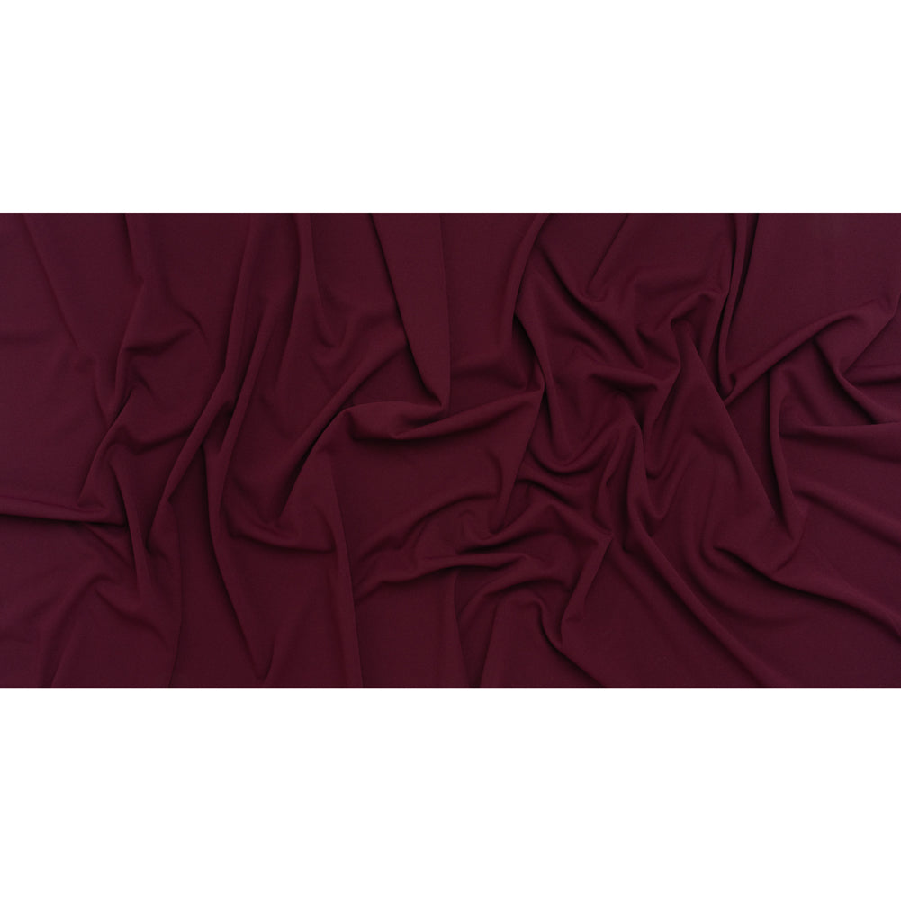 Stretch Polyester Crepe Double Knit - Jeweled Wine - Designer Deadstock