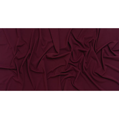 Stretch Polyester Crepe Double Knit - Jeweled Wine - Designer Deadstock