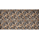Crinkled Polyester Chiffon Print - Black, Brown and White Painterly Spots - Designer Deadstock