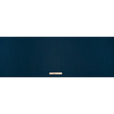 Polyester Dobby Plisse - Navy Blue Satin Stripes - Designer Deadstock