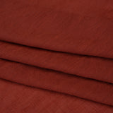 Textured Polyester and Rayon Gauzy Woven - Brick Red - Designer Deadstock