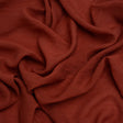 Textured Polyester and Rayon Gauzy Woven - Brick Red - Designer Deadstock