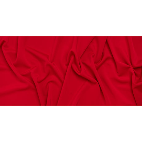Stretch Polyester Scuba Knit - Red - Designer Deadstock