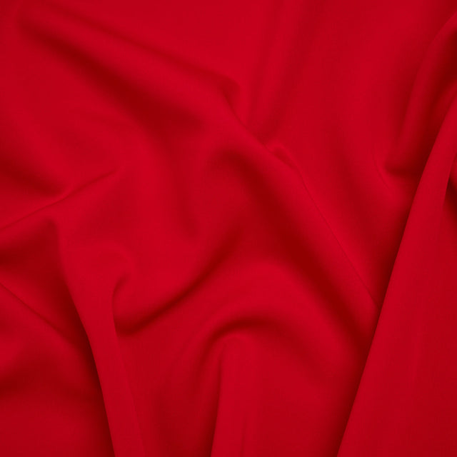 Stretch Polyester Scuba Knit - Red - Designer Deadstock