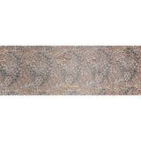 Polyester Stretch Mesh - Brown, Black and Cream Turkey Feathers - Designer Deadstock