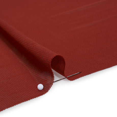 Polyester Stretch Mesh - Brick Red - Designer Deadstock