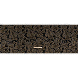 Metallic Nylon Knit - Black, Gold and Silver Floral - Designer Deadstock
