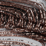 Sequined Polyester Tulle - Rose Gold Art Deco Arches on Black - Designer Deadstock