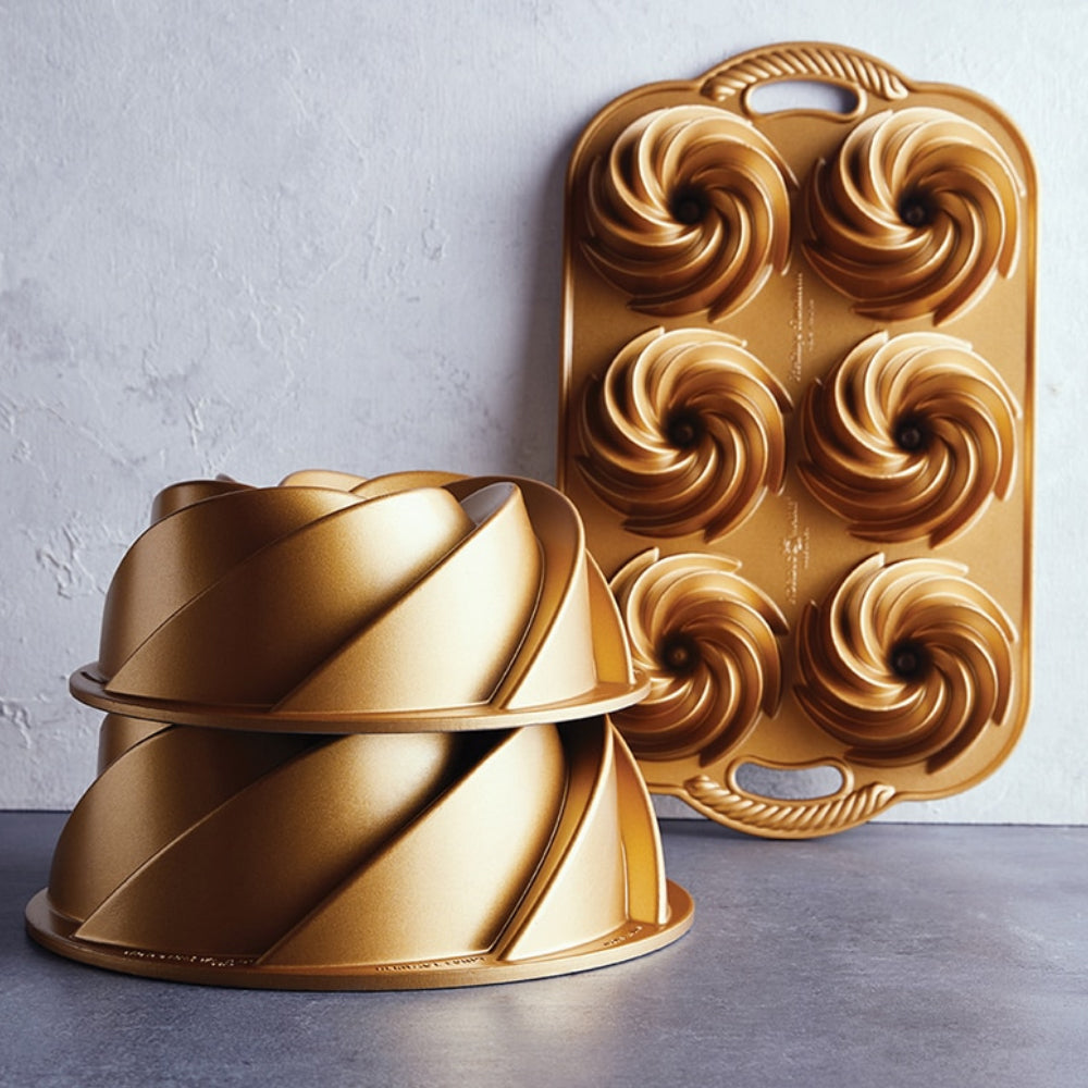 Nordic Ware Heritage Bundtlette Pan, 6 Cavities