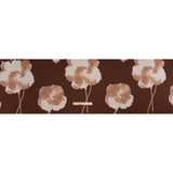 Stretch Polyester Charmeuse - Brown, Beige and Tan Floral - Designer Deadstock