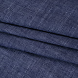 Polyester, Rayon and Linen Denim-Like Woven - Dark Blue - Designer Deadstock