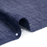 Polyester, Rayon and Linen Denim-Like Woven - Dark Blue - Designer Deadstock