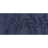 Polyester, Rayon and Linen Denim-Like Woven - Dark Blue - Designer Deadstock