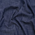 Polyester, Rayon and Linen Denim-Like Woven - Dark Blue - Designer Deadstock