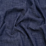 Polyester, Rayon and Linen Denim-Like Woven - Dark Blue - Designer Deadstock