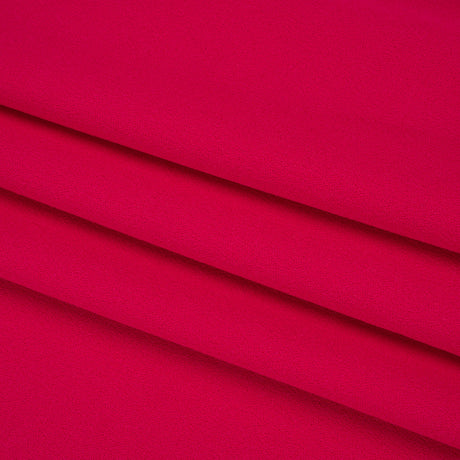 Stretch Polyester Crepe Double Knit - Hot Magenta - Designer Deadstock