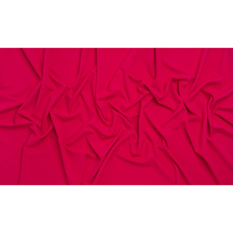 Stretch Polyester Crepe Double Knit - Hot Magenta - Designer Deadstock