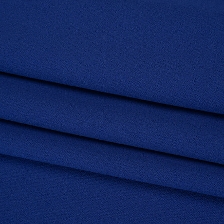 Stretch Polyester Crepe Double Knit - Electric Blue - Designer Deadstock