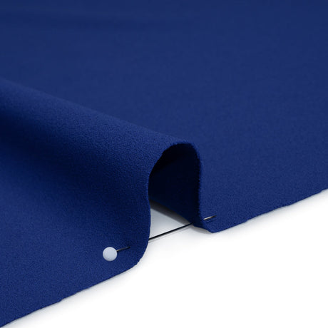 Stretch Polyester Crepe Double Knit - Electric Blue - Designer Deadstock