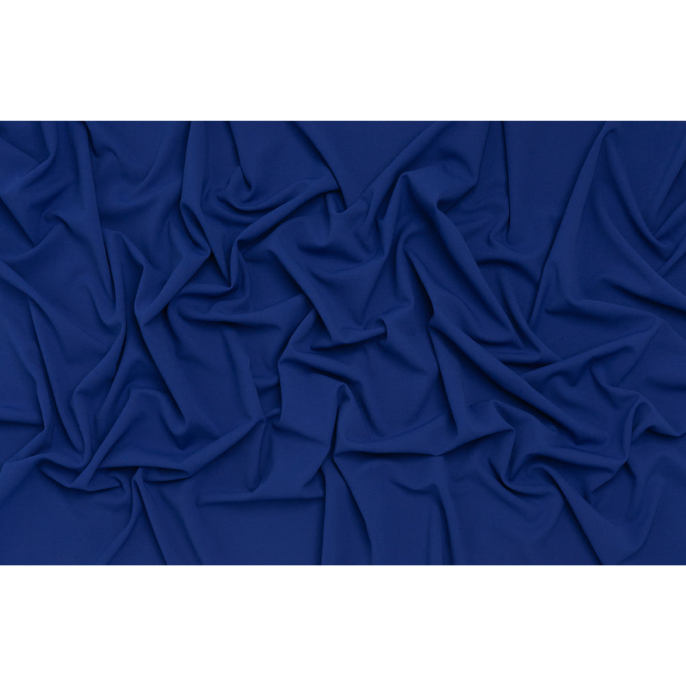 Stretch Polyester Crepe Double Knit - Electric Blue - Designer Deadstock