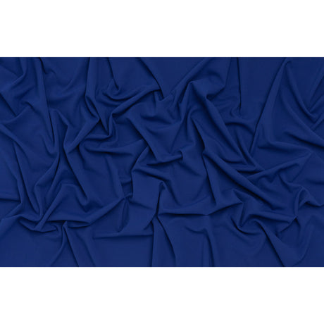 Stretch Polyester Crepe Double Knit - Electric Blue - Designer Deadstock