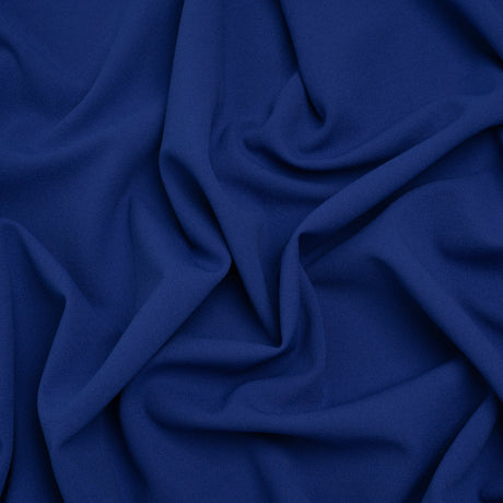 Stretch Polyester Crepe Double Knit - Electric Blue - Designer Deadstock