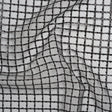 Embroidered Lace Tulle with Baby Sequins - Black and Gunmetal Grid - Designer Deadstock