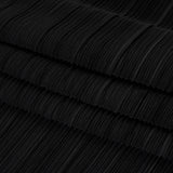 Polyester Plisse Knit - Black - Designer Deadstock