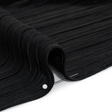 Polyester Plisse Knit - Black - Designer Deadstock