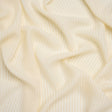 Crepe-Like Polyester Woven with Metallic Gold Pinstripes - Antique White - Designer Deadstock
