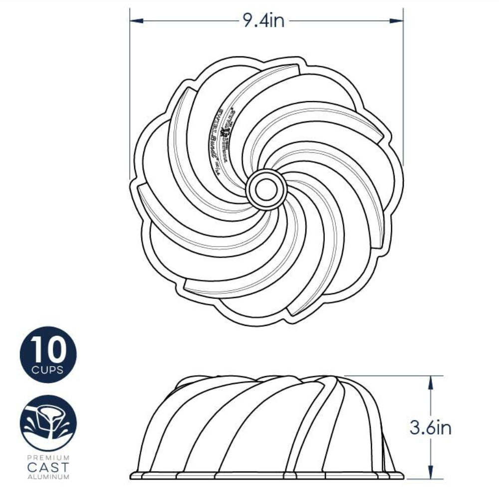Nordic Ware Swirl Bundt Pan, 10 Cup