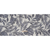Slubbed Drapey Polyester and Rayon Woven Print - Cream and Cool Gray Palm Leaves - Designer Deadstock